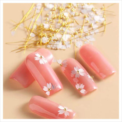 P127《2個》ネイルパーツ ゴールド ハート 揺れるパーツ パール 量産型