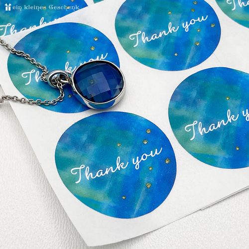 BTS thank youシール　新作専用ページ②追加　こちらからは購入不可 dd3／キラッとする海の色Thank youシール ブルー 空 夜空 星 プチ