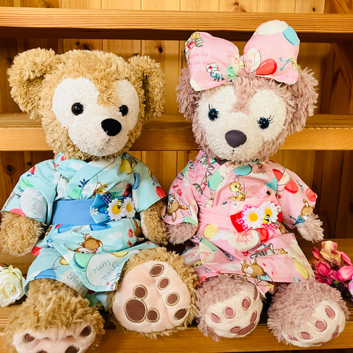 ロ*ン様 Duffy and Friends 浴衣・帯セット M-L ダッフィー ロ*ン様 Duffy and Friends 浴衣・帯セット M-L ダッフィー