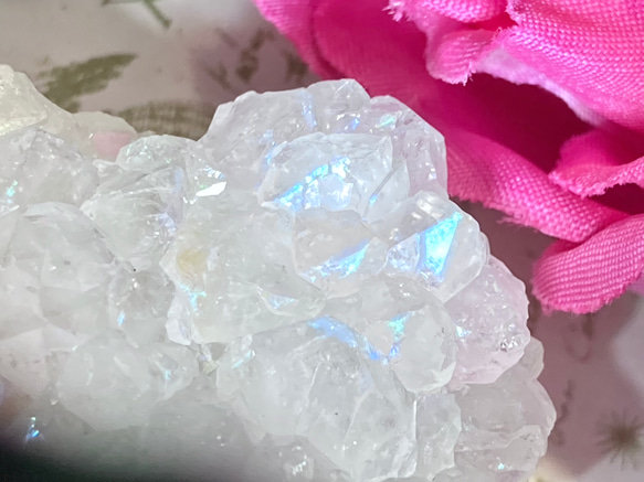 天からの祝福✨　アナンダライト　水晶　レインボークォーツ　原石　クラスター 