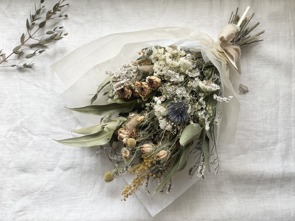 スプレーバラのナチュラルカラースワッグ】ドライフラワー スワッグ