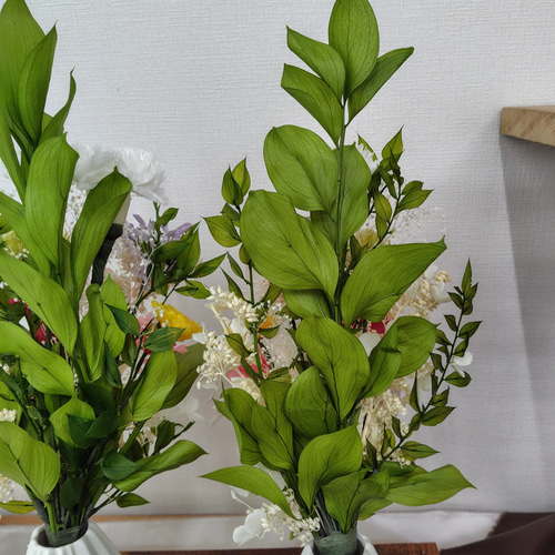 プリザーブドフラワー 仏花 花器無しタイプ 豪華輪菊 対 上品 御供 