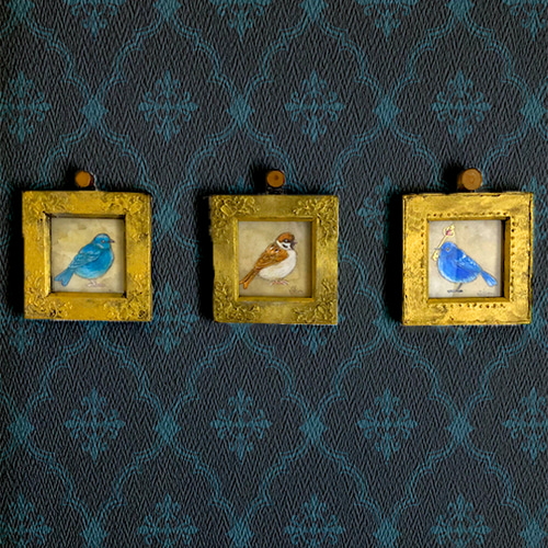 雀（スズメ）」 オリジナルフレーム入り /原画 アンティーク