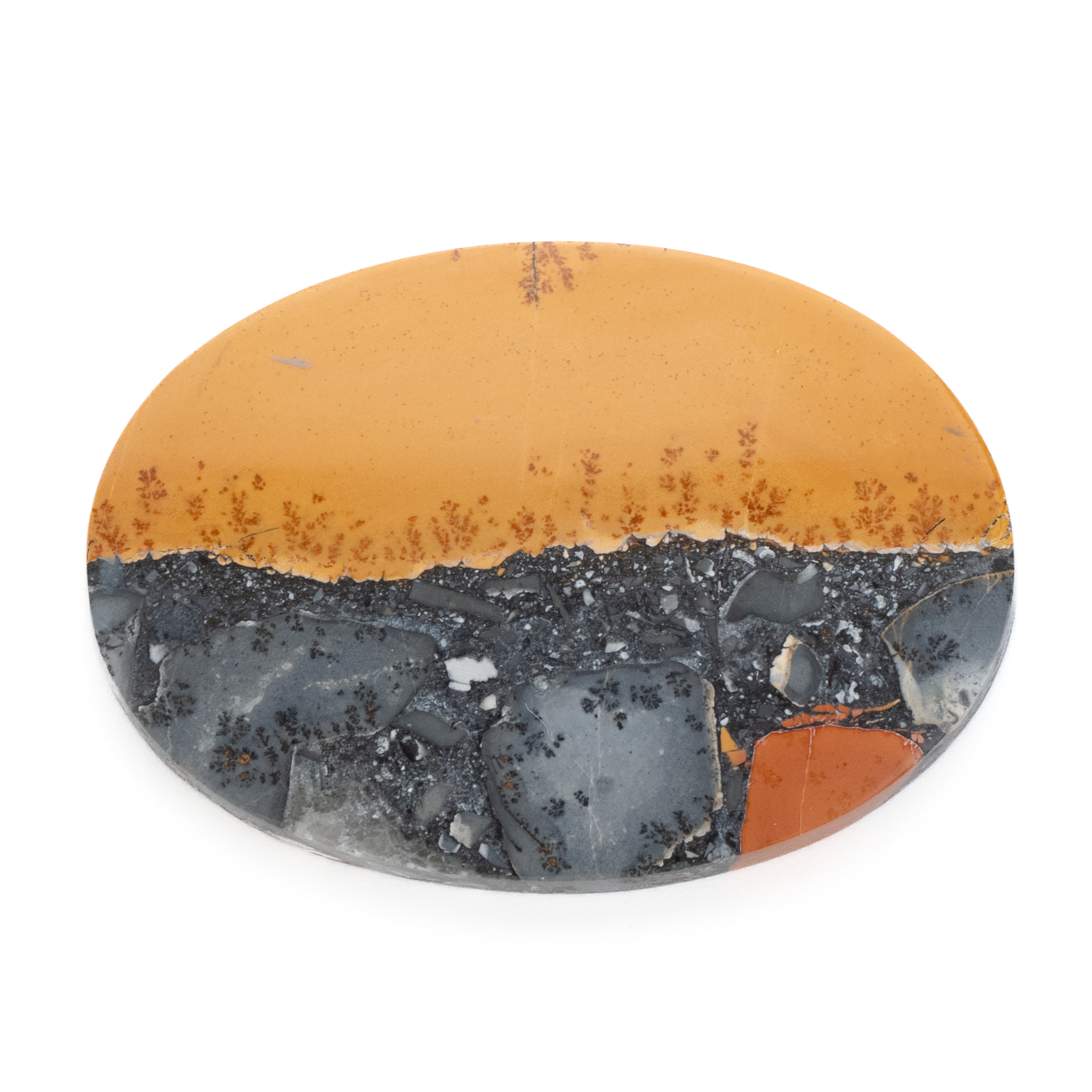 【モノトーンにイエローが鮮やか】マリガノジャスパー 45.5ct