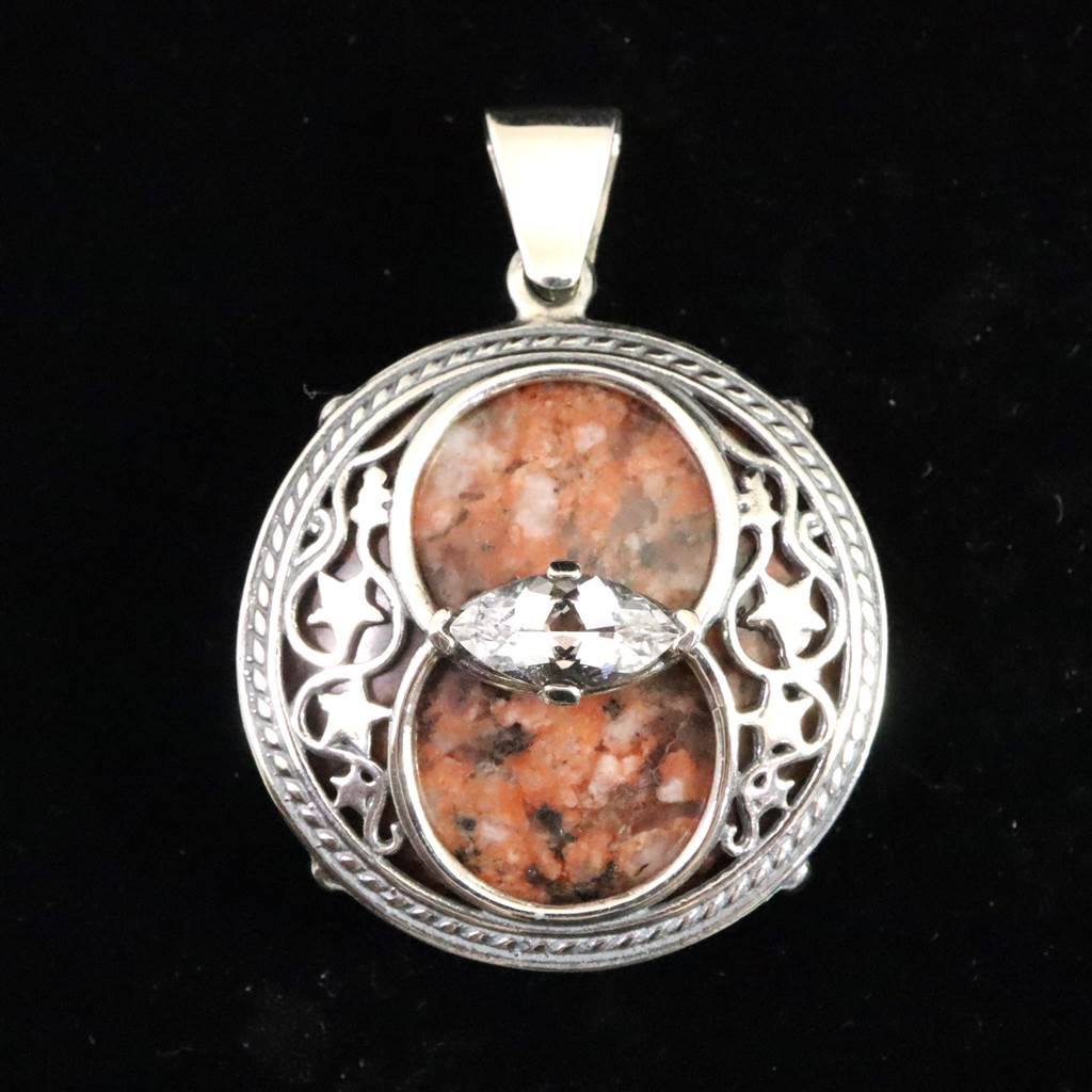 H&E社 アゼツライト ＋ローゾフィア　チャリスウェル　ペンダント　 　16.5ｇ #20213