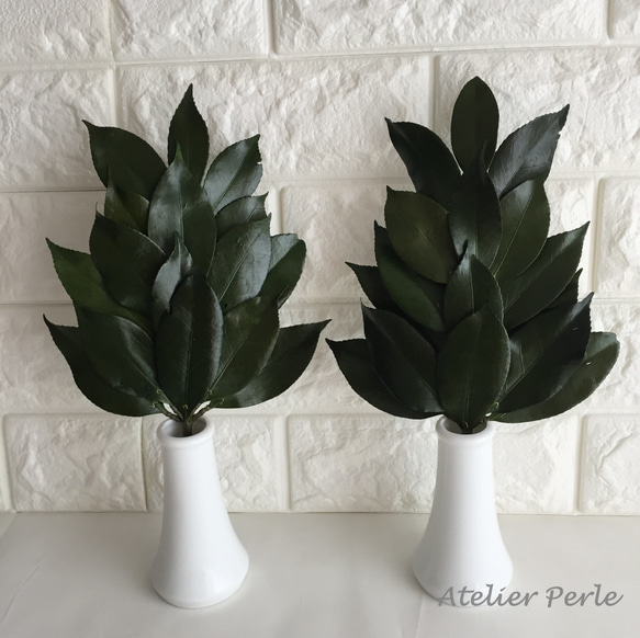 プリザーブド榊 一対（2本セット） 椿榊 水やり不要 お手入れ不要 神棚