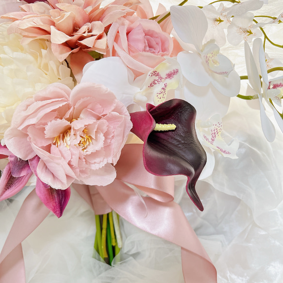 アーティフィシャルフラワーブーケ 結婚式 ウエディングブーケ 前撮り