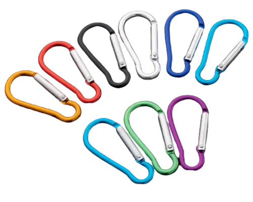 カラフル カラビナ 2個 全9色 キーホルダー バッグチャーム 繋ぎ 金具