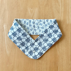 ネッククーラーカバー　アイスノン首もとひんやり氷結ベルトカバー　刺繍ガーゼ　うずまき 2枚目の画像