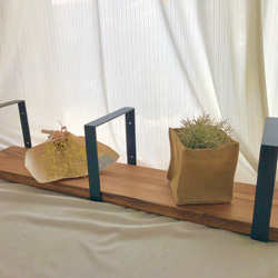 アイアンラック ハンドメイド ブライワックス 杉板付(100㎝×2枚) アイアンラック ハンドメイド ブライワックス ディスプレイ