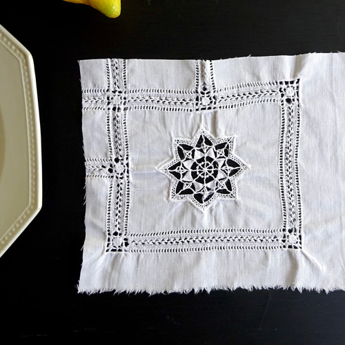 刺繍 はぎれ フランス アンティーク 創作品 素材 綿レース 刺繍 はぎれ フランス アンティーク 創作品 素材 綿レース