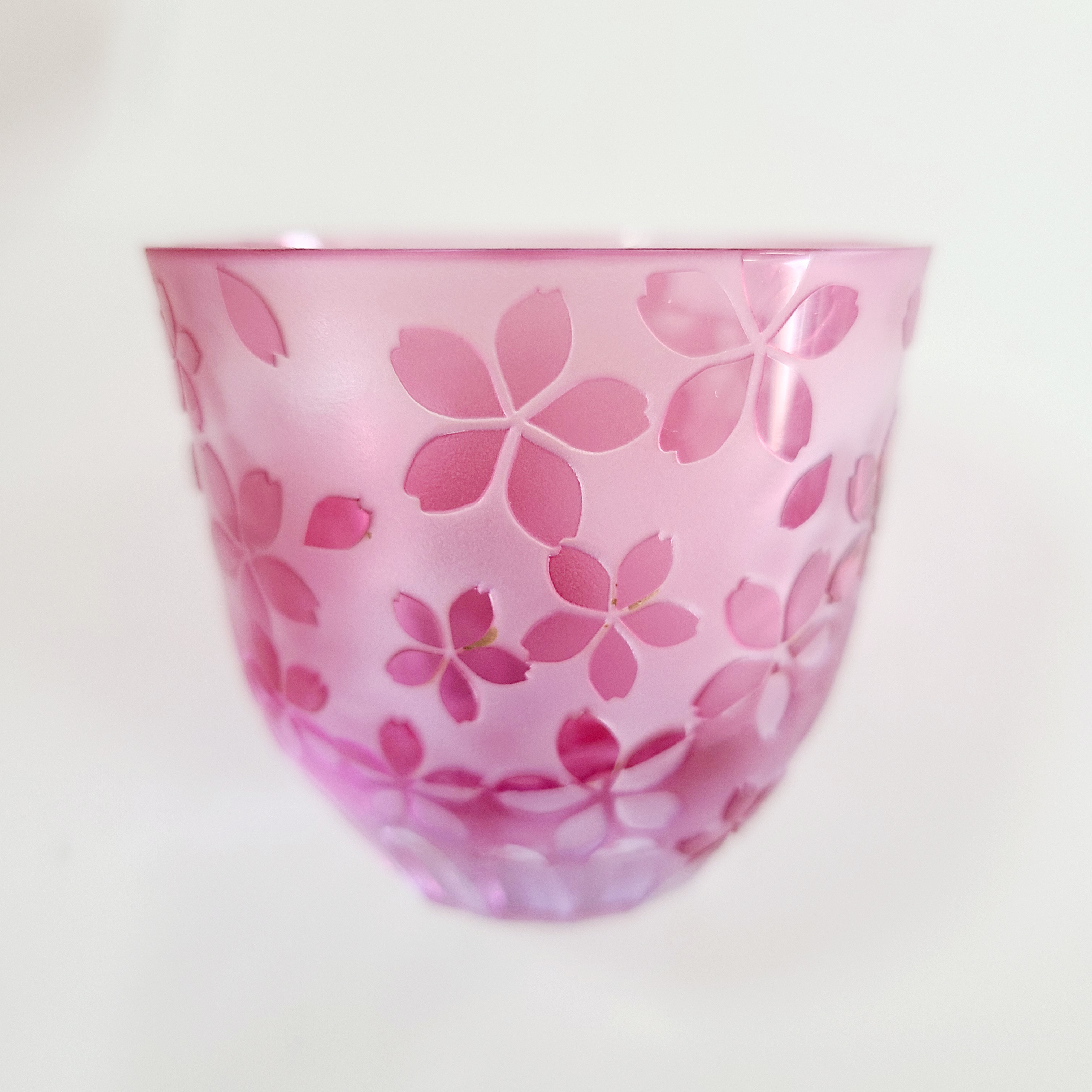 切子入り桜ぐい呑み