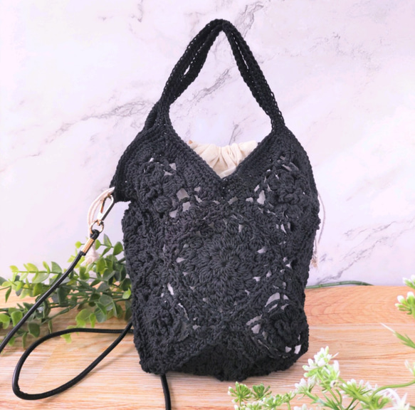 ★美品・一点物★メアリーフランシス ショルダーバッグ 珊瑚・花モチーフ ブラック MARY AL TERNA | 花籠ショルダーバッグ – H+HELIOTROPE