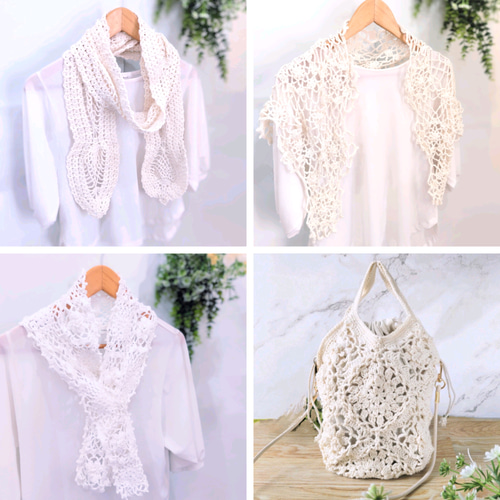 ✧‧˚ Fatima✧‧˚ハンドメイド 手編み バタフライ模様 バッグ HEMP100% 手編み ふさふさ ショルダーバッグ【パヤカ オンライン