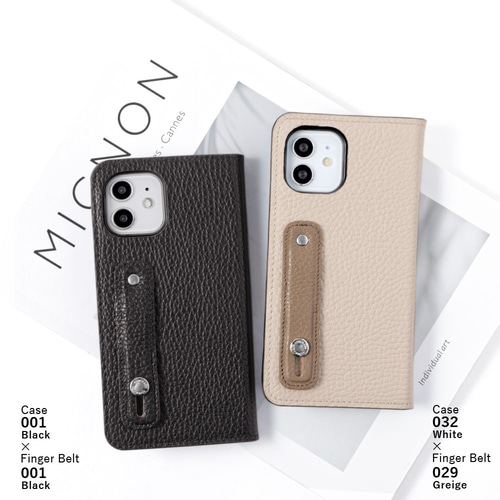 フィンガーベルト 手帳型スマホケース 本革 ほぼ全機種対応