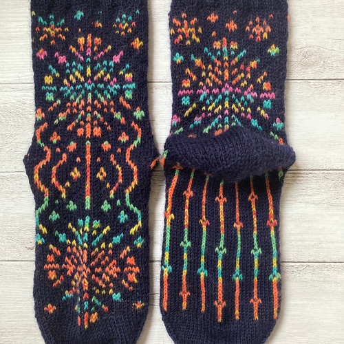 手編みの靴下「編み込み靴下」 靴下 sakisknit 通販 18042583