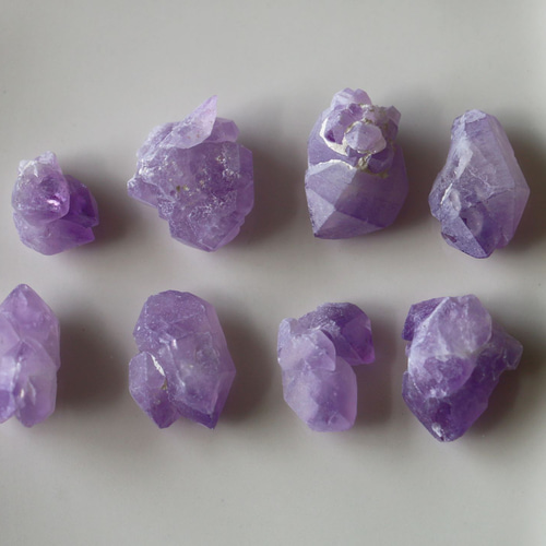 105ct 天然石 アメジスト 原石 結晶石 8個 セット 天然石 GemmaJP 