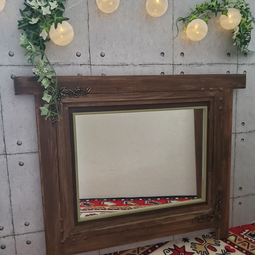 イタリア製 ビンテージ ウォールミラー 鏡 810×605 ヴィンテージ