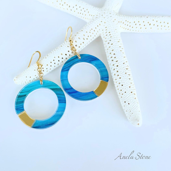 umi -海- サージカルステンレスピアス/イヤリング 1枚目の画像