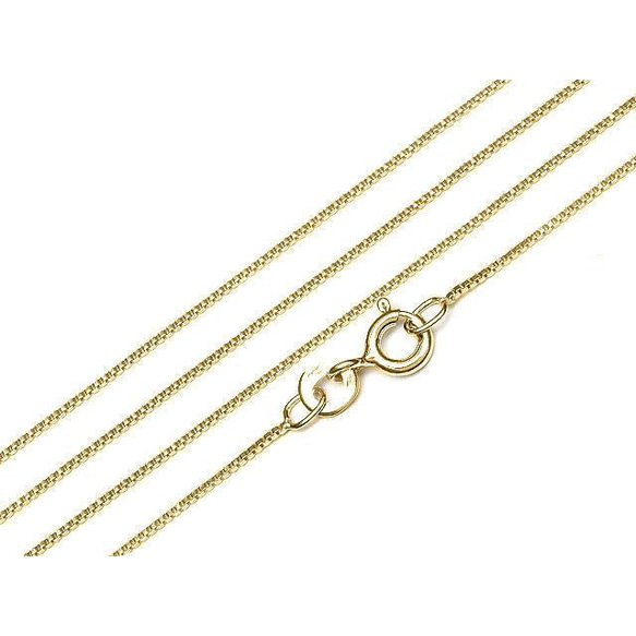 SILVER925 ネックレス ボックスチェーン 0.7mm18KGP 60cm 1コ販売(SVNEK-024-60cm 1枚目の画像