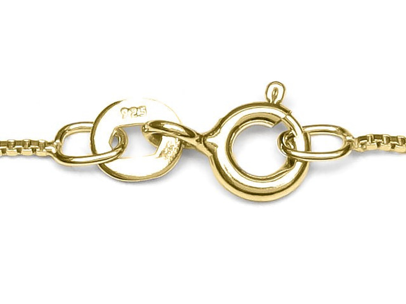 SILVER925 ネックレス ボックスチェーン 0.7mm18KGP 75cm 1コ販売(SVNEK-024-75cm 2枚目の画像