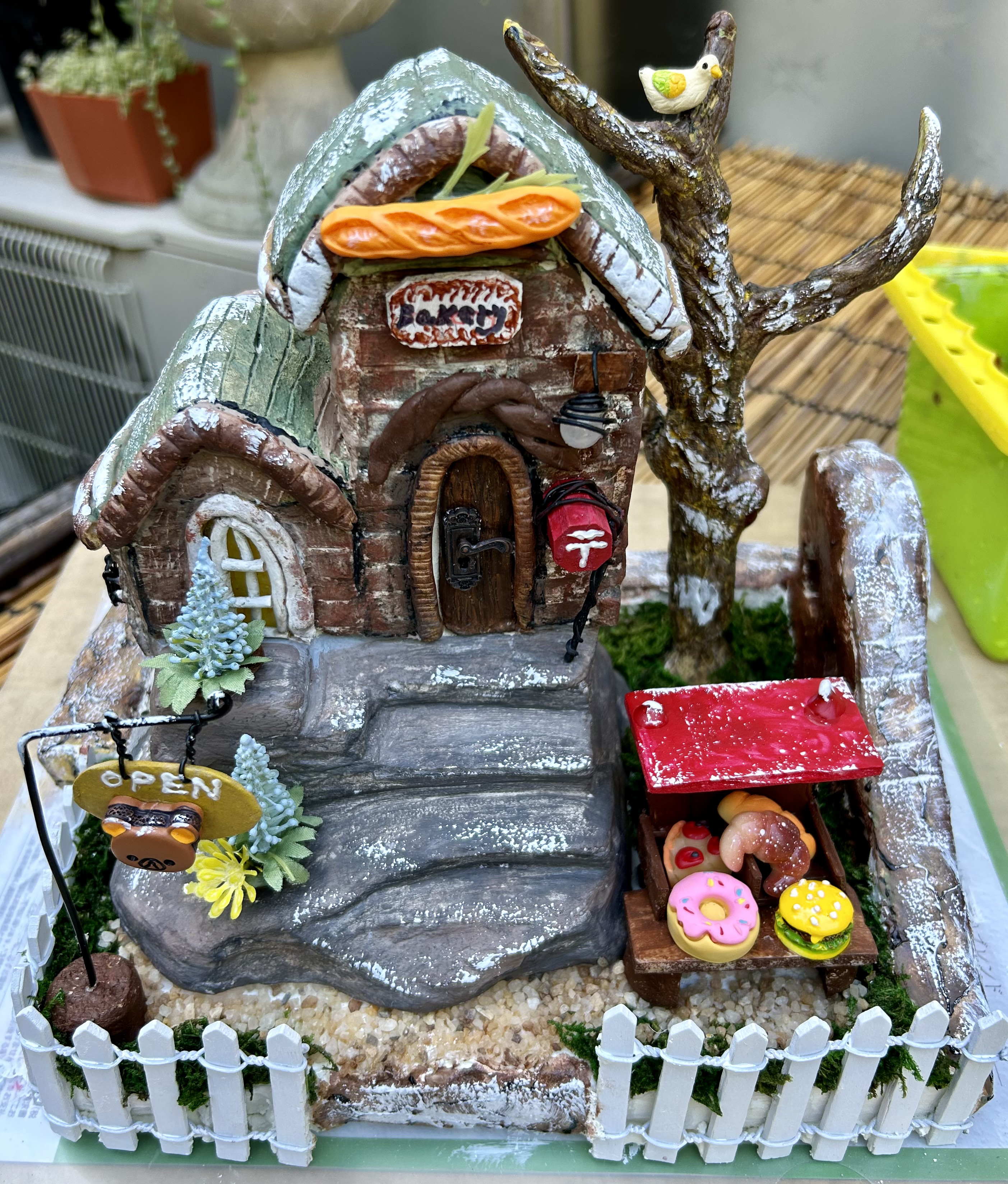 モルタル造形 パン屋さん開店しました