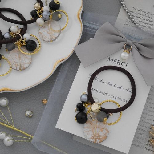 ジャラジャラヘアゴム  フラワーゆらゆら カラーすずらん＊しゃらしゃらすずらんヘアゴム | ユメイロ ウサギ