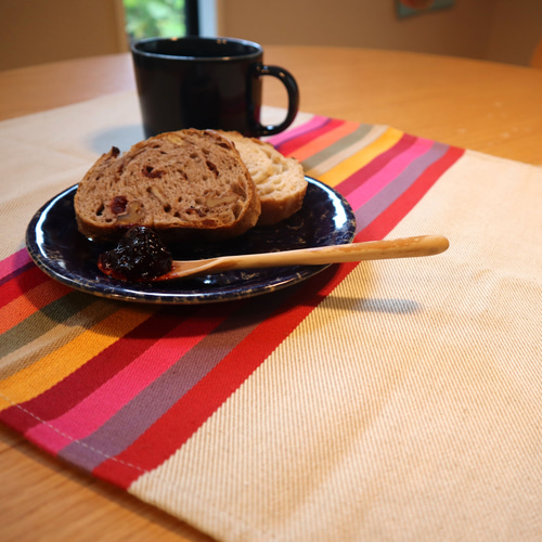 バスク織 ランチョンマット 赤系ストライプ その他インテリア