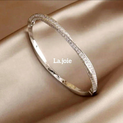 SONA 人工ダイヤ twist Argent ブレスレット Bracelet  silver925 3枚目の画像