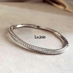 SONA 人工ダイヤ twist Argent ブレスレット Bracelet  silver925 6枚目の画像