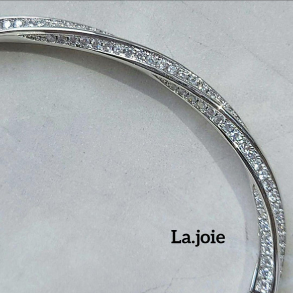 SONA 人工ダイヤ twist Argent ブレスレット Bracelet  silver925 5枚目の画像