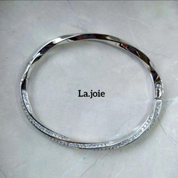 SONA 人工ダイヤ twist Argent ブレスレット Bracelet  silver925 4枚目の画像