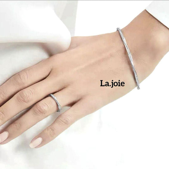 SONA 人工ダイヤ twist Argent ブレスレット Bracelet  silver925 7枚目の画像