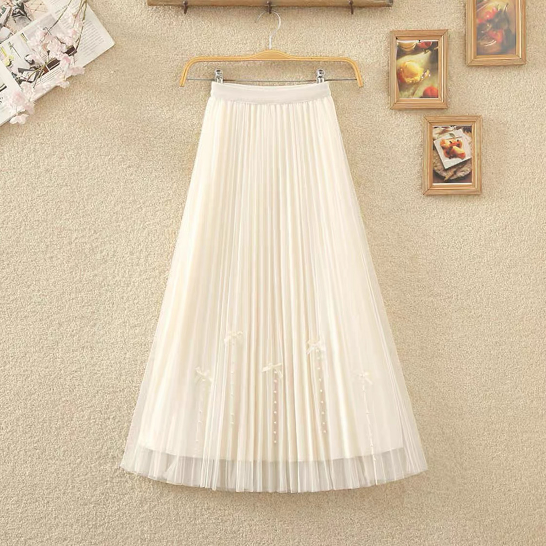 リバーシブル、チュールスカート、 レディース、ウエストゴム、夏、春秋