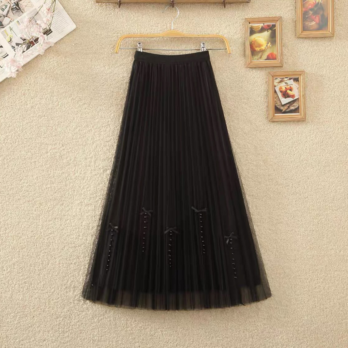 リバーシブル、チュールスカート、 レディース、ウエストゴム、夏、春秋