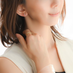 【送料無料】フリーサイズリング マザーオプパール　mother of pearl marquis 3枚目の画像