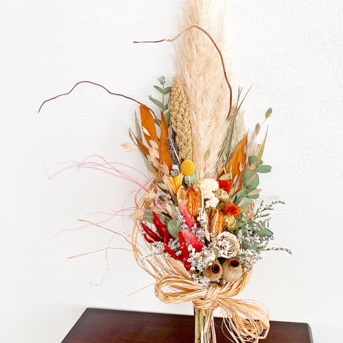 パンパスグラス お月見スワッグ early Autumn ドライフラワー秋色