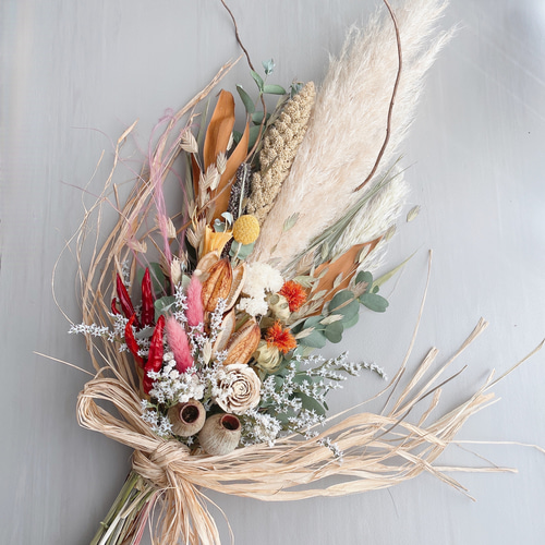 パンパスグラス お月見スワッグ early Autumn ドライフラワー秋色