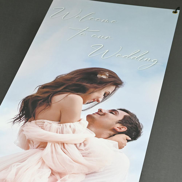 NEW/写真で作る【ウェディングXバナー】 スタンド付き 600×1600mm / ウェルカムボード 結婚式 wedding 結婚式 写真データのご入稿方法は ご注文後に当店よりご連絡させていただきます reception ミラーアクリル 席札 10個セット