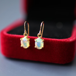 天然石 14kgf 宝石質スモーキークォーツとガーネットのピアス