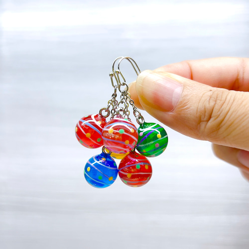 贅沢ヨーヨーピアス/ヨーヨーイヤリング ピアス（フック・チェーン