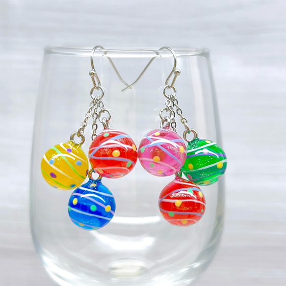 贅沢ヨーヨーピアス/ヨーヨーイヤリング ピアス（フック・チェーン