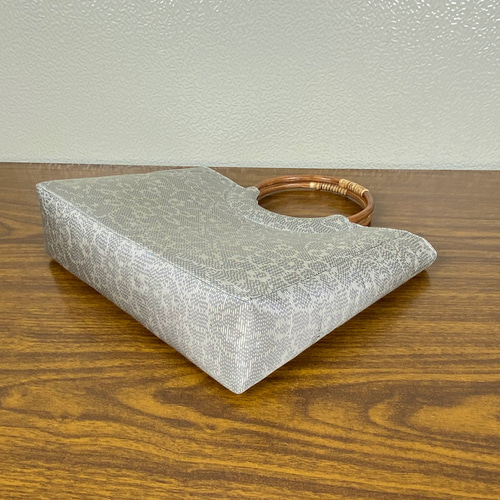 着物リメイク　ロングジレ&トートバックセット 着物リメイク 上布（麻）のロングジレ＆大島紬のトートバッグの