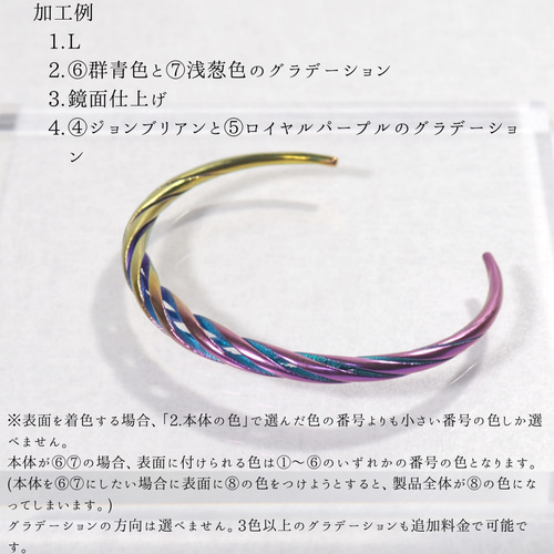 純チタン製バングル 巡る ブレスレット・バングル（メンズ） Arikata