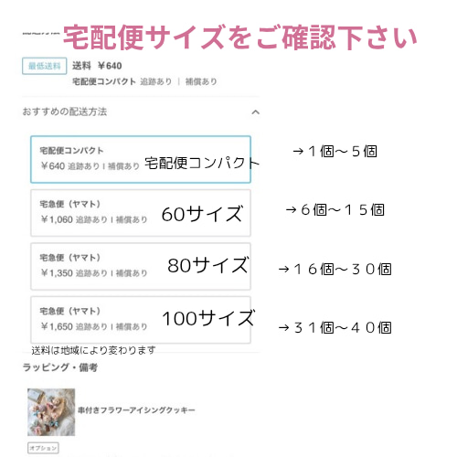 串付きフラワーアイシングクッキー【最短10日後の発送〜】宅配便