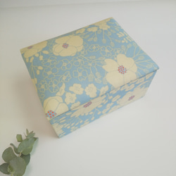 カルトナージュのスクエアBOX（水色） フリーボックス・小物入れ