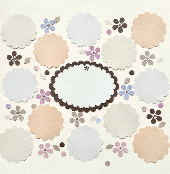 可愛いお花とコメントカード(5.7cm)のセット〜寄せ書き 色紙