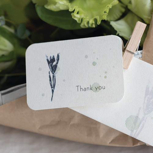 メッセージが選べる手のひらサイズ二つ折りカード3枚セット アマナ  