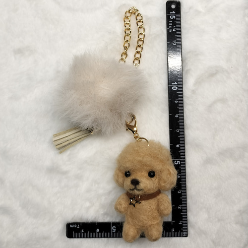 羊毛フェルト トイプードル アプリコット お座りぷちわん ふわふわ 