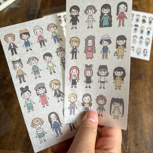 可愛いニンゲンたくさん！シール(96人入り)【mc】 シール・ステッカー